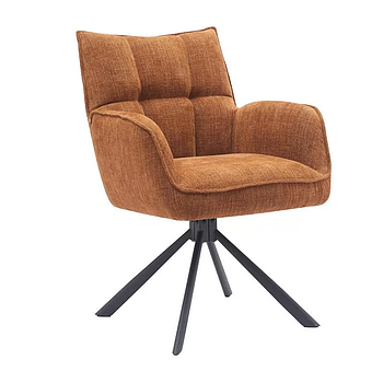 Marina karszék,forgatható, rozsdabarna, fekete láb