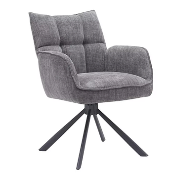 Marina karszék,forgatható, grafitszürke, fekete láb