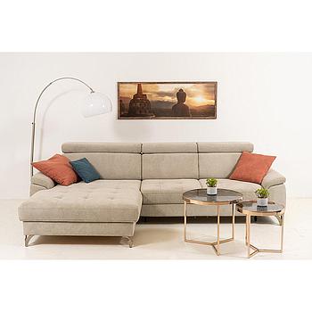 Borneo sarokgarnitúra,balos beige (Colorado I.), 294x170 cm