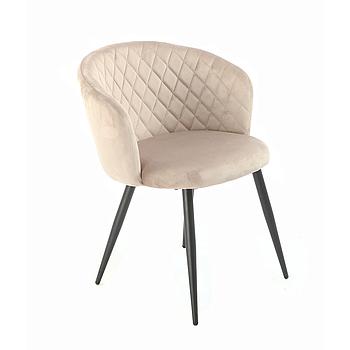 Circa150 szék beige bársony, 59x78x58 cm ( minta