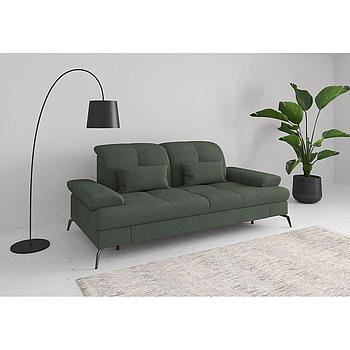 Avelon kanapé, állítható kartámlákkal, fekete fém lábbal, bonellrugós ülőfelülettel, "B" kat. szövet, 212x120 cm
