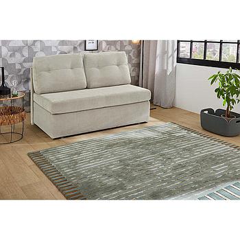 Slim kanapé, előre ágyazható, beige, 136 cm