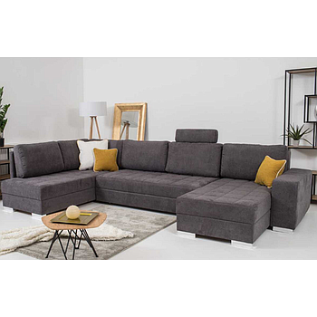 Varia U ülőgarnitúra, szürke, 180x350x160cm